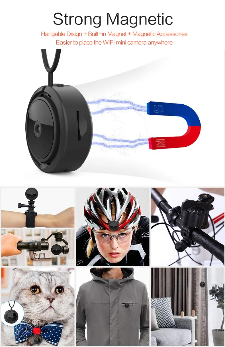 Мини Full HD 1080P беспроводная Wi-Fi домашняя камера безопасности с дистанционным управлением, микро камера для спорта, DVR DV, обнаружение движения, маленькая камера P2P IP/