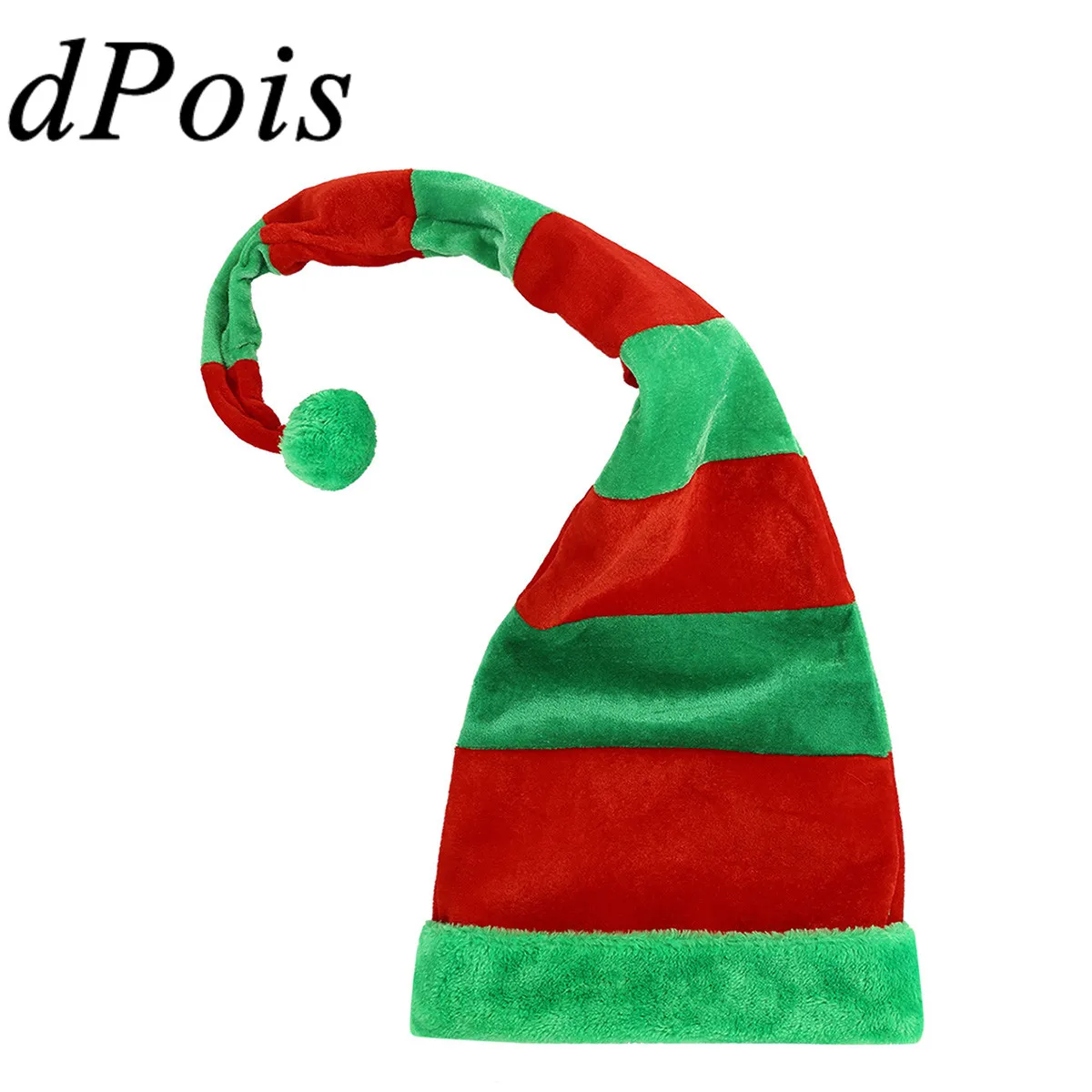 DPOIS Рождественский Клоун шляпа Длинная толстовка в полоску эльф Кепки способный