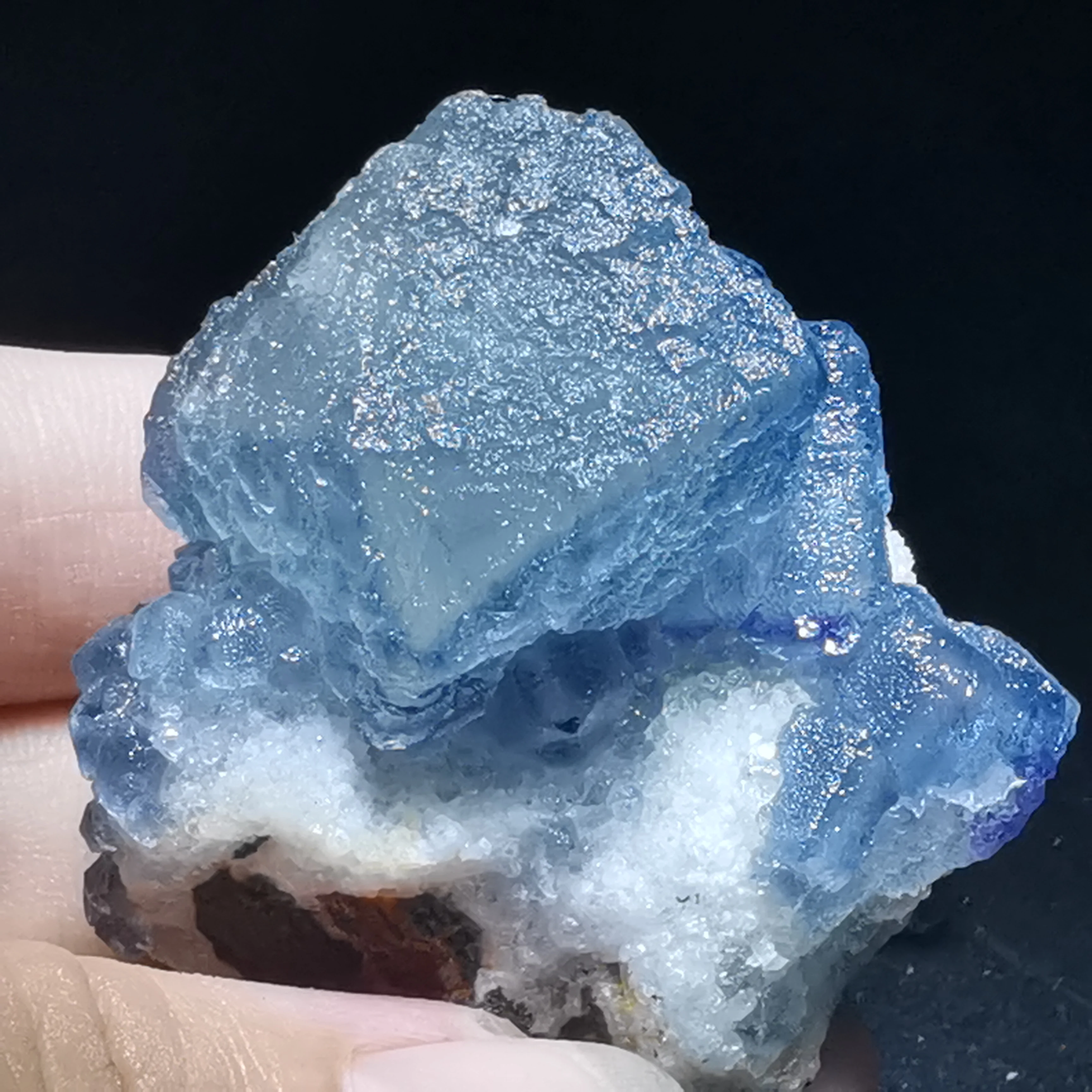 

60.2g.Natural green blue fluorite, crystal mineral crystal specimen