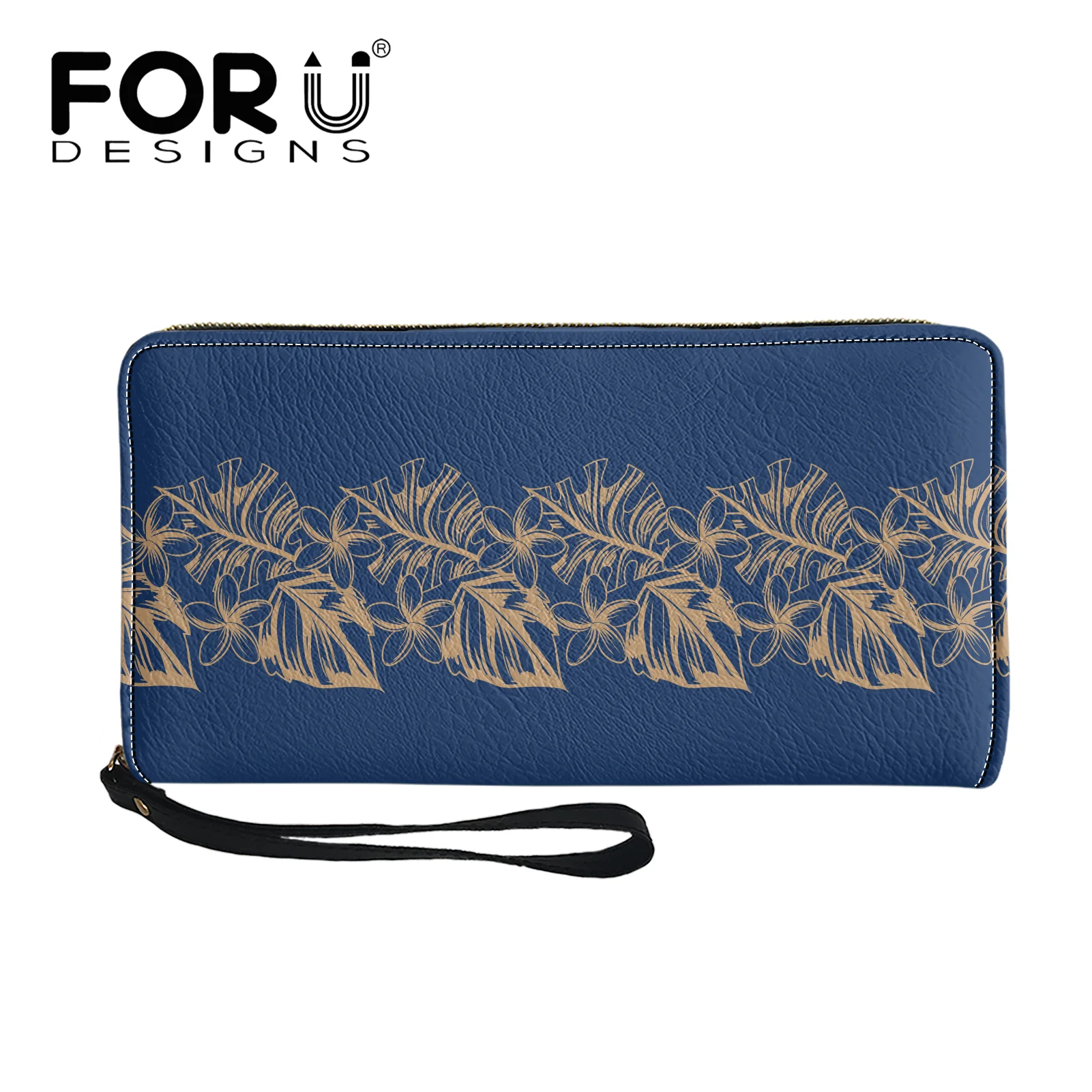 

FORUDESIGNS Leather Women's Wallet Coloful Tropical Broadleaf Design Clutch PU Long Purse Casual Party Zipper Coin Money Bags