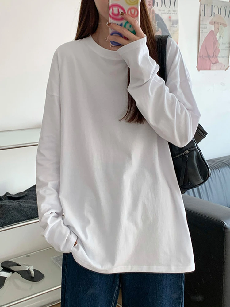 

2021 Personalized Customize women t shirt long sleeve tshirt A886 pink green navy blue white