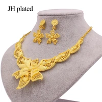 jewelry sets jewellery set gold color necklace earrings for women party african dubai bridal wedding gifts collares wholesale