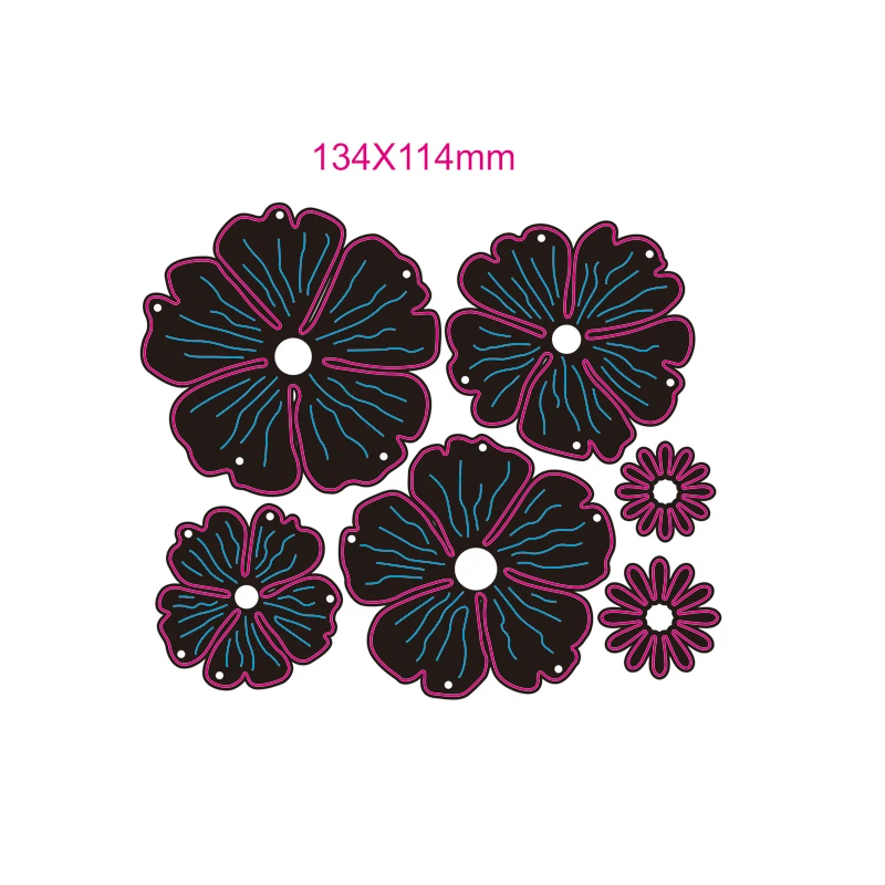 Шаблон для вырезания красивых цветов скрапбукинга самостоятельного