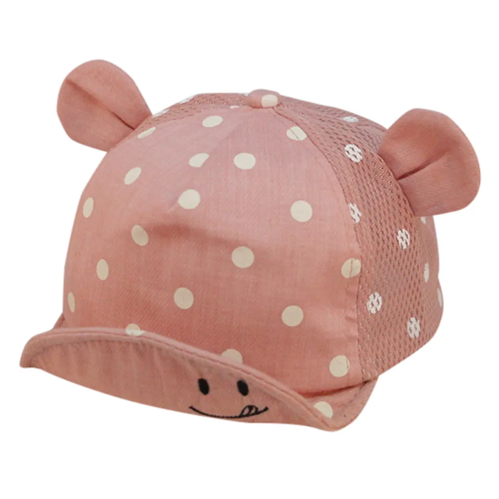 Детские шапки от солнца шапка для малыша Милая Детская кепка в горошек Кепка