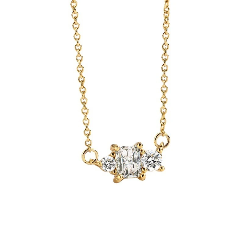 

TOSAKO Necklace Gold Color Thin Women Sweater Chain Zirconia Wedding Necklace Anniversary