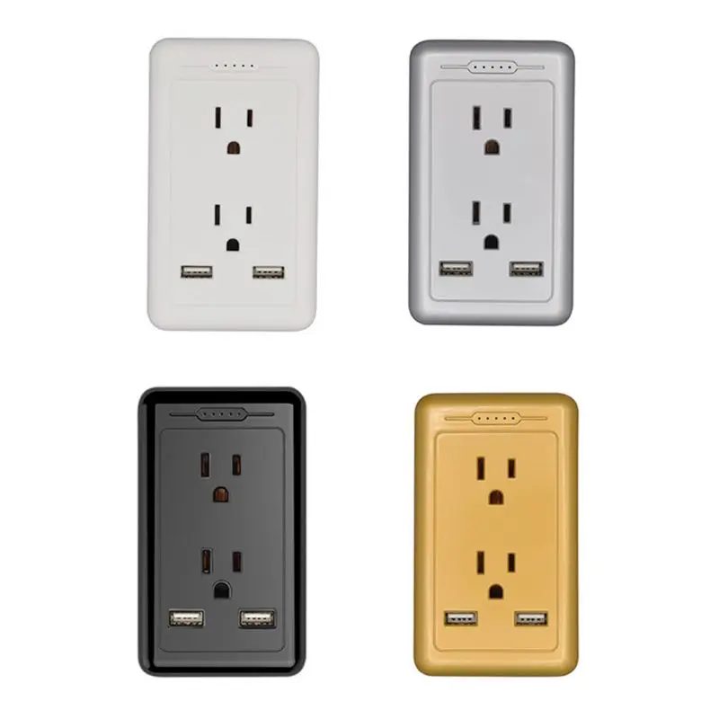 

US Wall Panel Outlet with Dual USB Charger Electrical Socket Duplex Receptacle