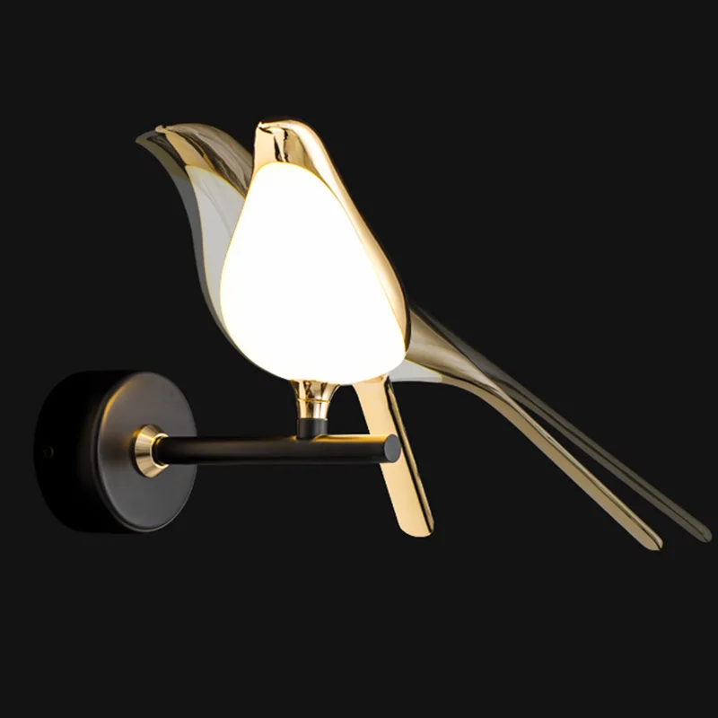 Nordic Magpie LED Wall Lamp Indoor Lighting For Home Living Room Bedside Kitchen Mirror Touch Switch Sconce Wall Light Decoratio 3