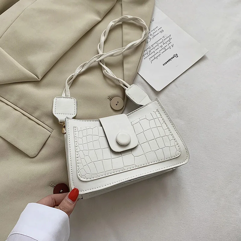 

Foreign Style Women's Bag PU Leather Armpit Bag French Shoulder Bag Luxury Design Handbag Lady Purse 2020