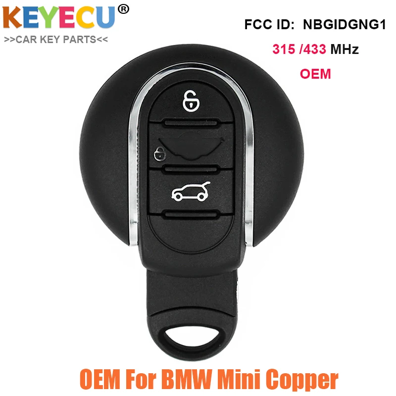 KEYECU OEM умный дистанционный Автомобильный ключ для BMW Mini Copper 2014-2018 Fob 3 кнопки-315