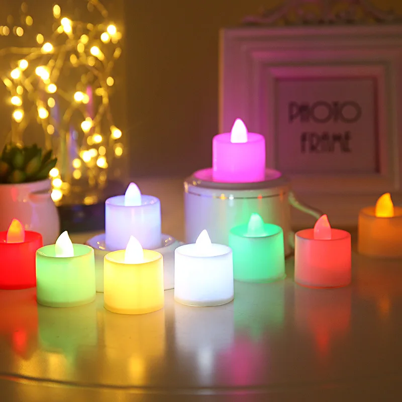 12PCS/lot LED Tea Light Candles Household vela led Battery-Powered Flameless Church Dancing Moving | Дом и сад
