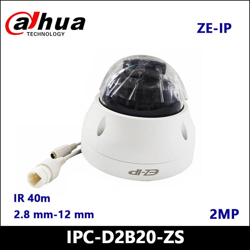 

IP-камера Dahua, 2 Мп, 2,8 ~ 12 мм, варифокальный объектив, инфракрасная купольная сетевая мини-камера с поддержкой PoE, камера безопасности