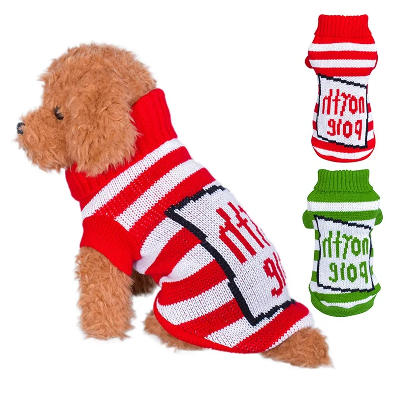 Классический полосатый свитер для домашних животных теплая одежда собак на
