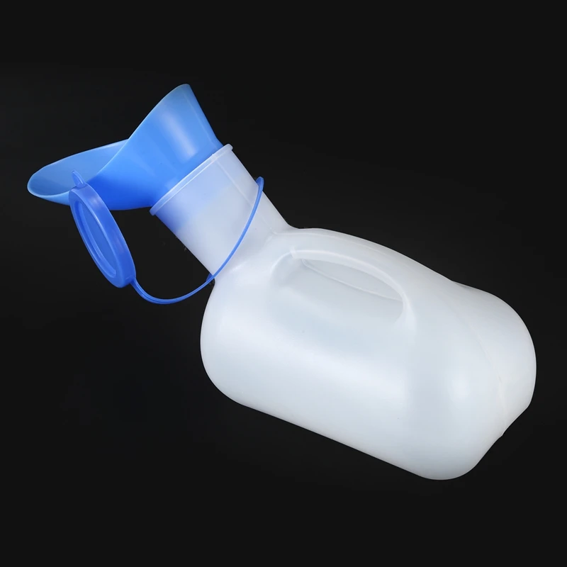 

Portable Urine Bottle Urine Bottle 1000ml for Men Women Travel and Camping White & Blue