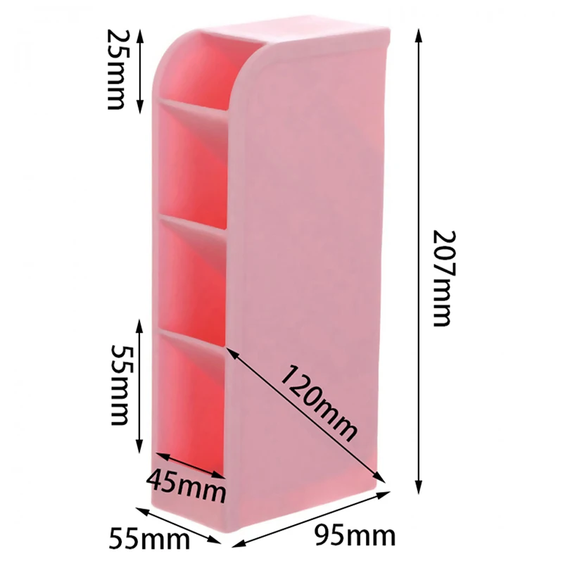 Настольный Органайзер на 4 ячейки прозрачный подставка для ручек и карандашей