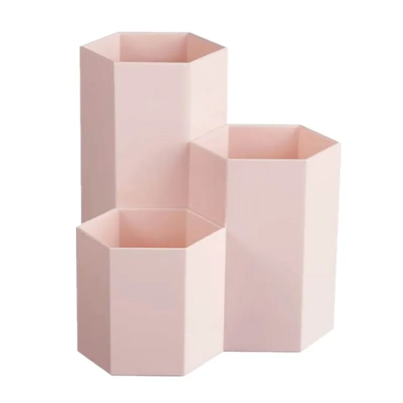 

New Portable 3 Lattices Cosmetic Make-up Brush Storage Box Makeup Nail Polish Cosmetic Holder Make Up Tools Pen Holder Rack