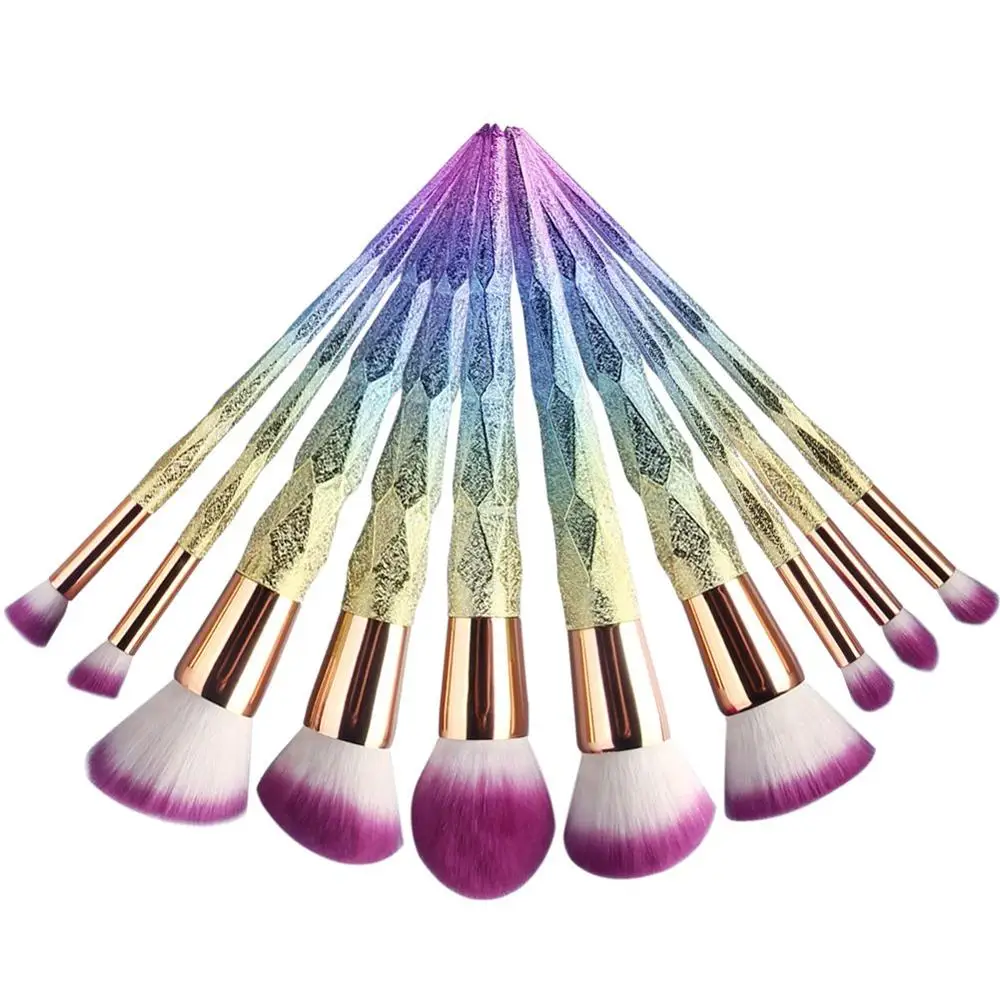 2019 New 10pcs Diamond Makeup Brushes Set Fantasy Powder Eyeshadow Brush Facial Foundation Cosmetic Makeup Brush Kit
2019 New 10pcs Diamond Makeup Brushes Set Fantasy Powder Eyeshadow Brush Facial Foundation Cosmetic Makeup Brush Kit