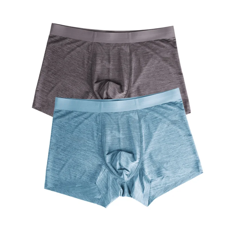 IYUNYI сексуальное мужское нижнее белье боксеры шорты ледяной шелк бесшовные трусы