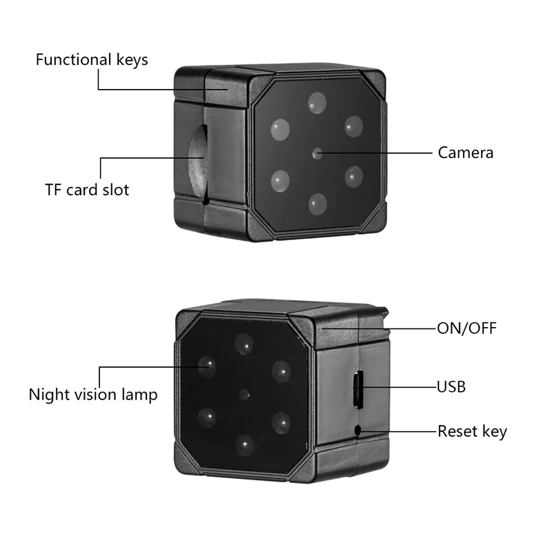 1080P Магнитная мини-камера с батареей hd-сенсор ночного видения Видеокамера DVR DV