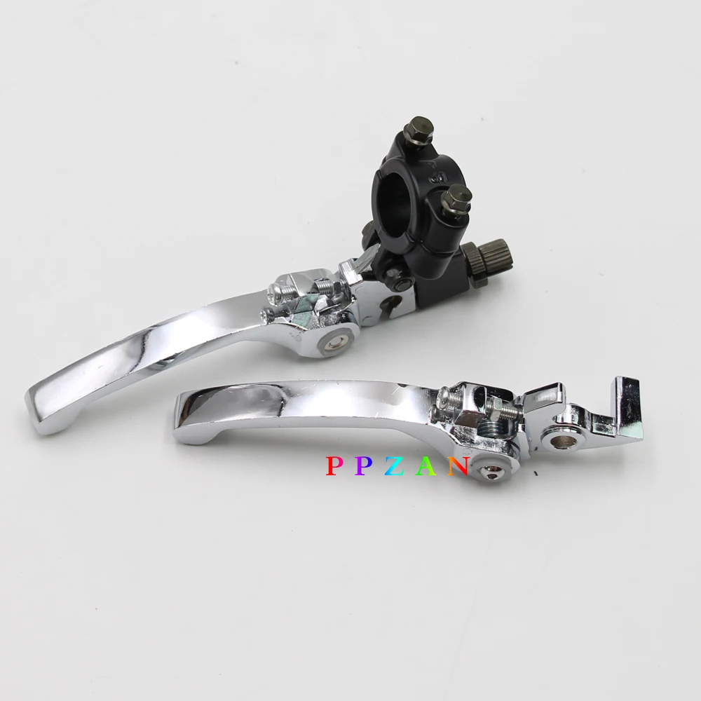 Сцепление складное серебристое двойного сложения с ручкой тормоза для