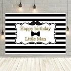 Avezano Черный и белый день рождения вечерние фон для фотосъемки маленьких для мальчиков с рисунком Человек портрета детей Декор баннер фон для фотосъемки