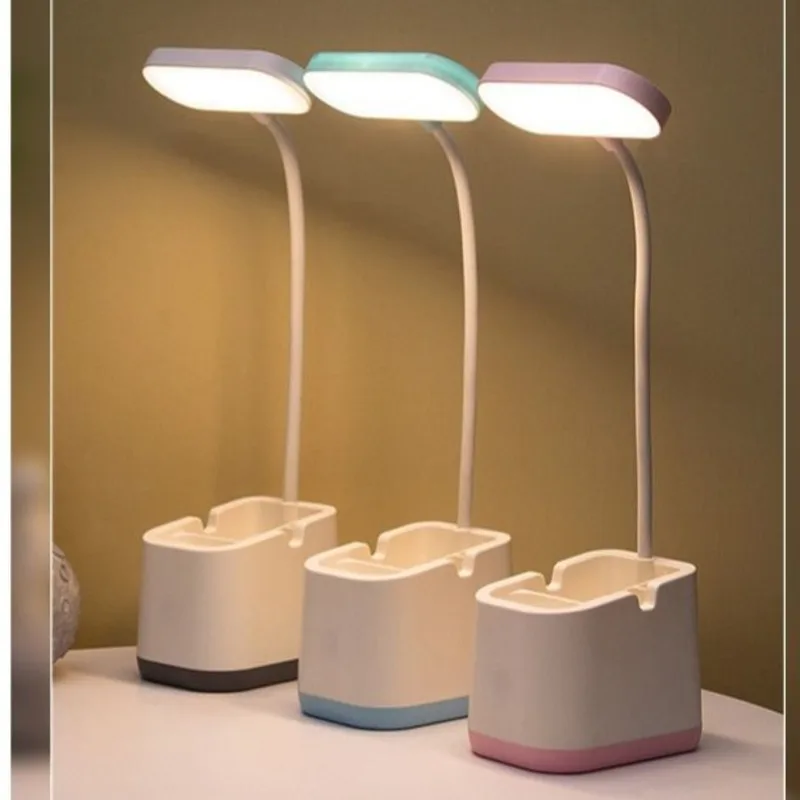 

Desk Lamp Eye Protection Learning Usb Rechargeable Student Dormitory Lovely Bedroom Bedside Lamp Writing Reading Night Lamp