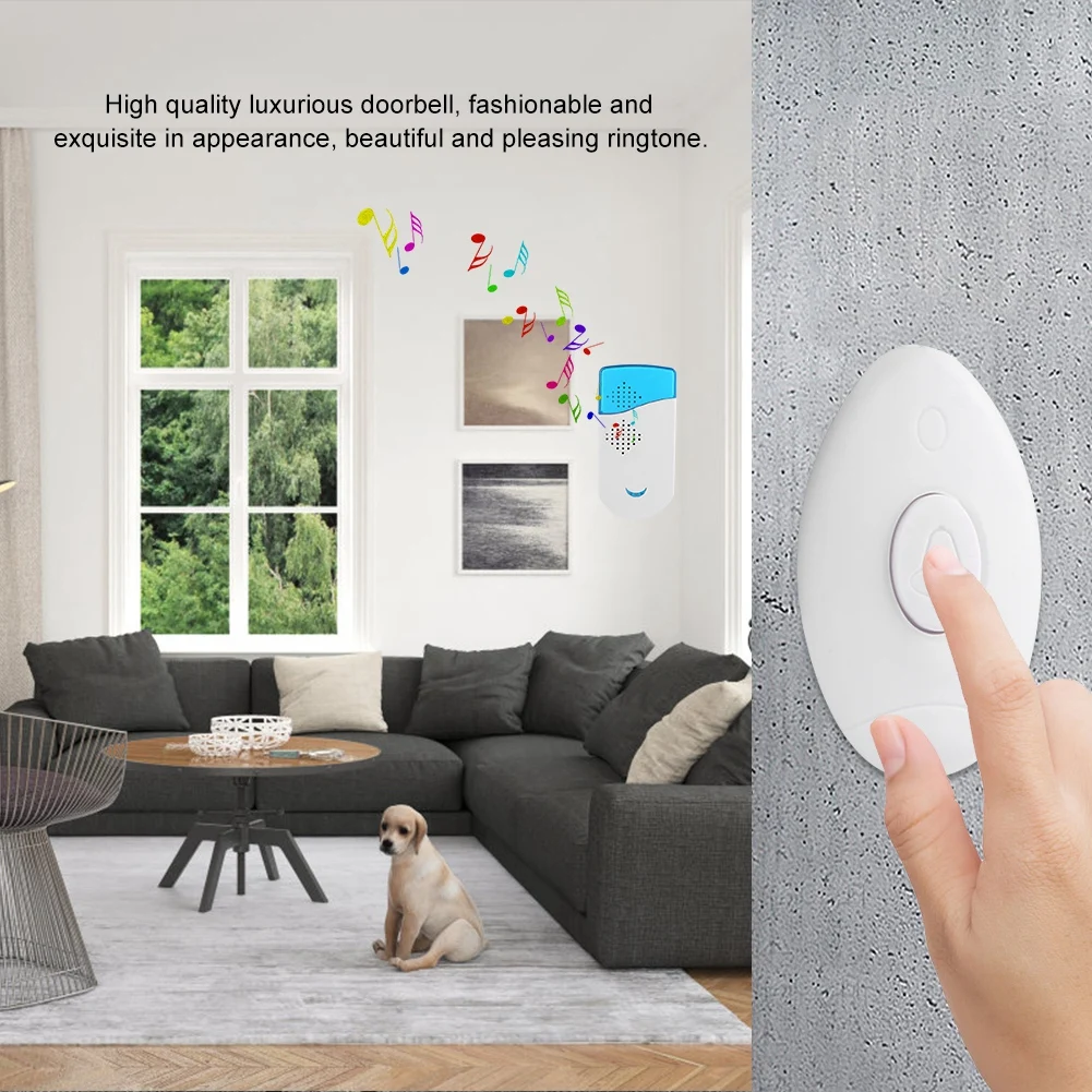 Проводной настенный дверной звонок с защитой от помех изображением колокольчика