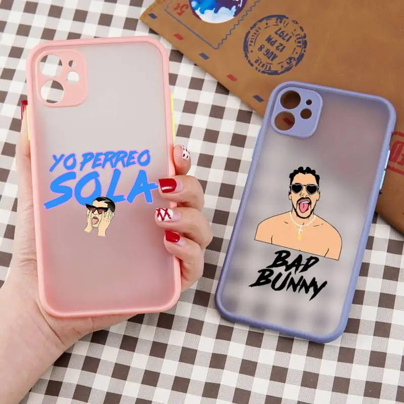 

Yo Perreo Sola Bad Bunny singer Phone Case matte transparent For iphone 11 12 13 7 8 plus mini x xs xr pro max cover