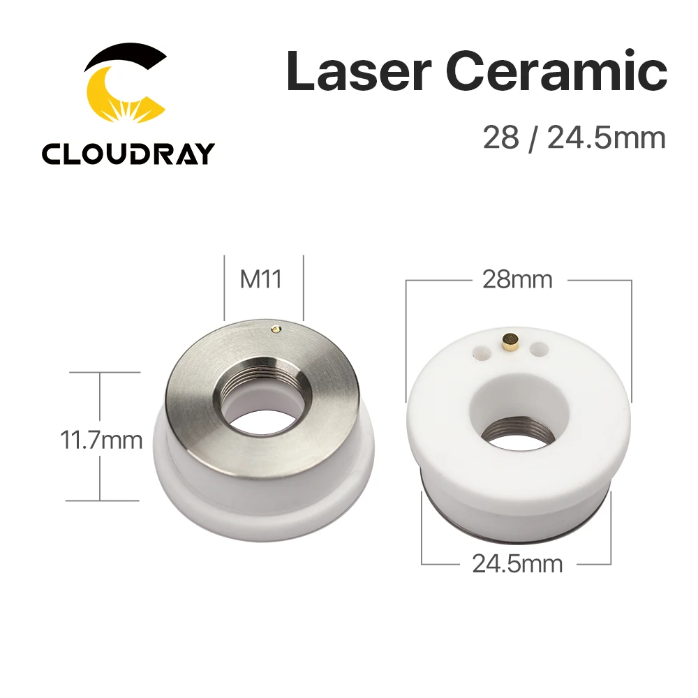 Cloudray керамические детали Держатель сопла OEM упаковка из 5 шт P0571-1051-00001 для лазерной резки головки 28 мм/24,5 мм