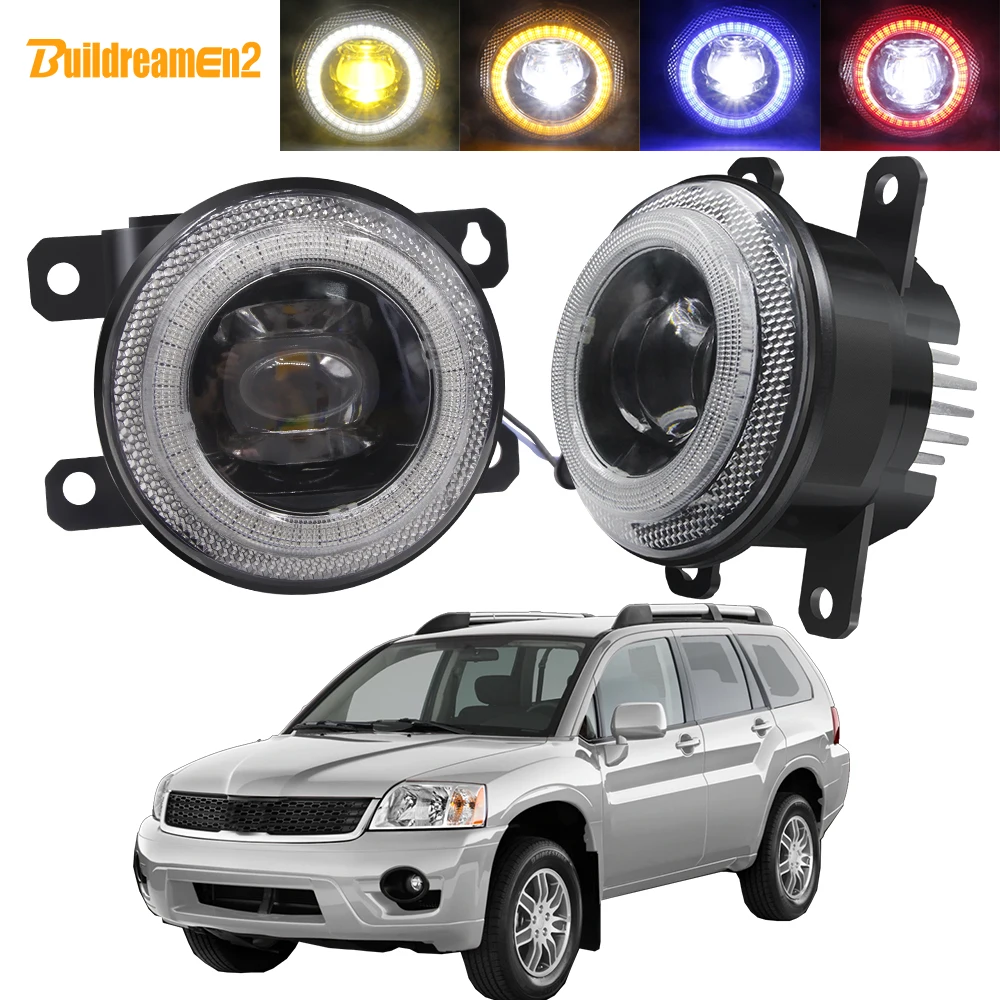 

2in1 Car Front Bumper LED Fog Light Assembly Angel Eye Daytime Running Lamp DRL 30W H11 12V For Mitsubishi Endeavor 2006-2011
