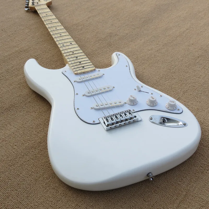 

Factory store Vintage white Yngwie Malmsteen Scalloped big head maple fretboard ST 6 strings electric guitar guitarra