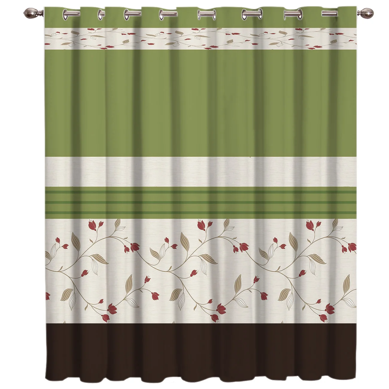 Винтажный цветочный зеленый занавес на окно s Темный для спальни домашний Декор