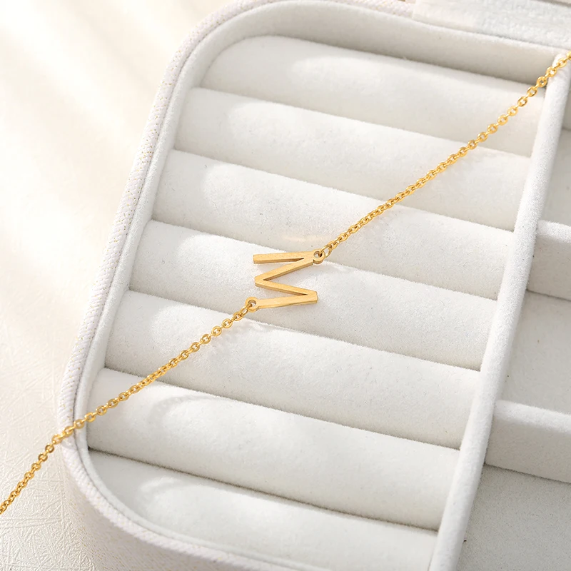 Браслет с буквами алфавита из нержавеющей стали | Украшения и аксессуары