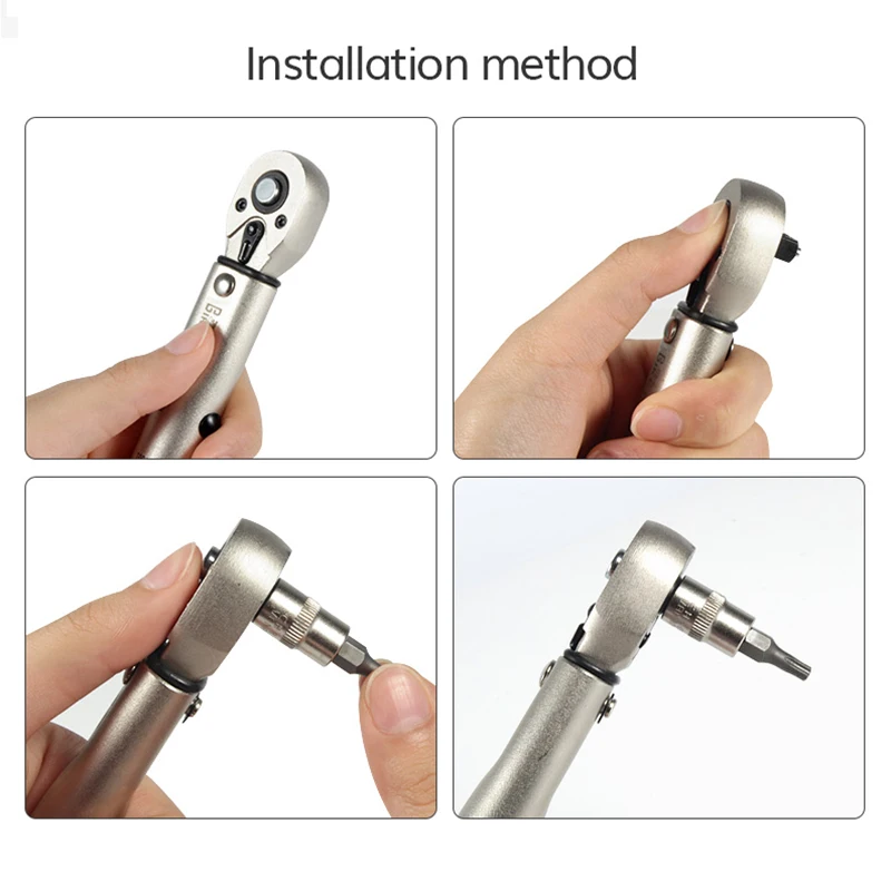 

BIKE HAND Bicycle Bike Torque Wrench Key Tool Socket Spanner Set Kit Cycling Repair Tool Kits 1/4 inch Torque Fix Set