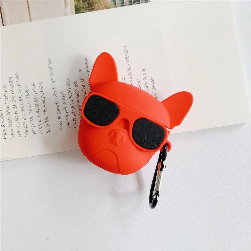 Модный чехол с французскими наушниками Jarre Aerobull Bulldog для Apple Airpods 2 1 Беспроводная