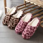 Леопардовые домашние тапочки с мягкой подошвой, женские домашние тапочки, Нескользящие тапочки для спальни, женские домашние тапочки, теплая обувь