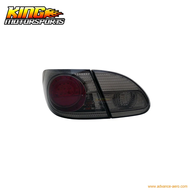 Fit For 03-08 Toyota Corolla LED Tail Lights Red Clear 4 Pcs USA Domestic Free Shipping | Car Headlight Assembly