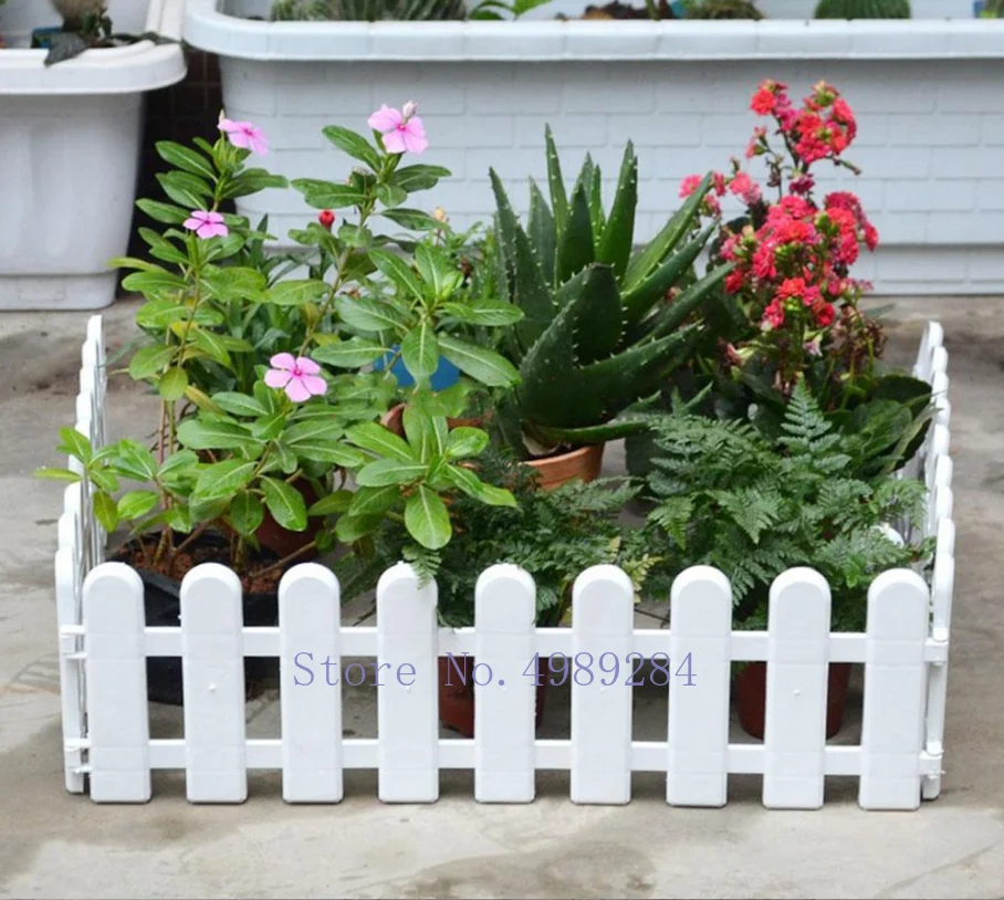 5 шт./компл. пластиковые садовые ограждения легко собрать белые в Европейском