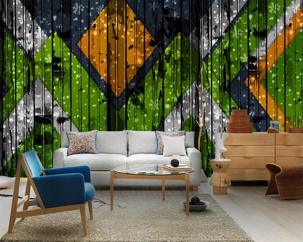 Обои 3d paintingEuropean ностальгические геометрические трехмерные линии KTV фоновые обои