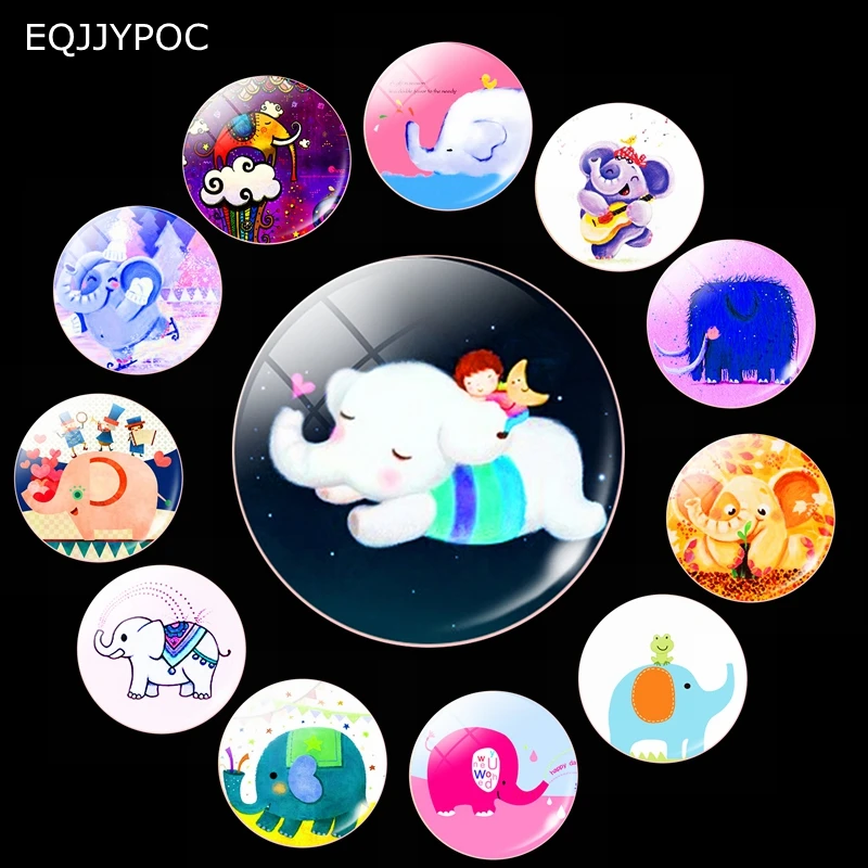 Наклейка на холодильник милый мультяшный слон магниты белая доска со спящим