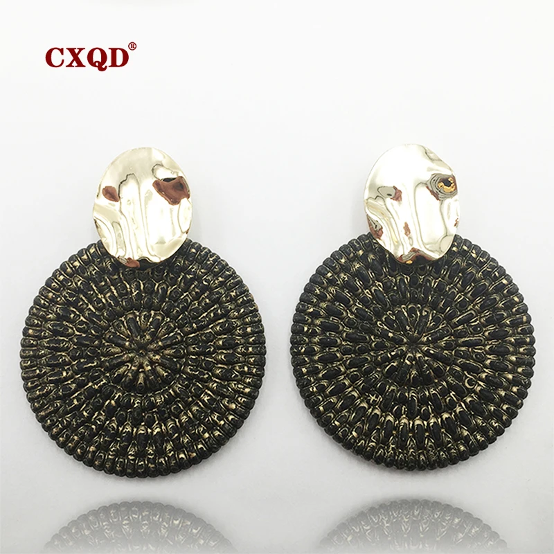Женские серьги подвески CXQD геометрические из сплава золота и смолы модные