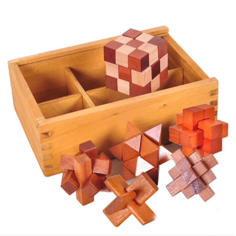 

6 шт., деревянные игрушки-головоломки для детей и взрослых