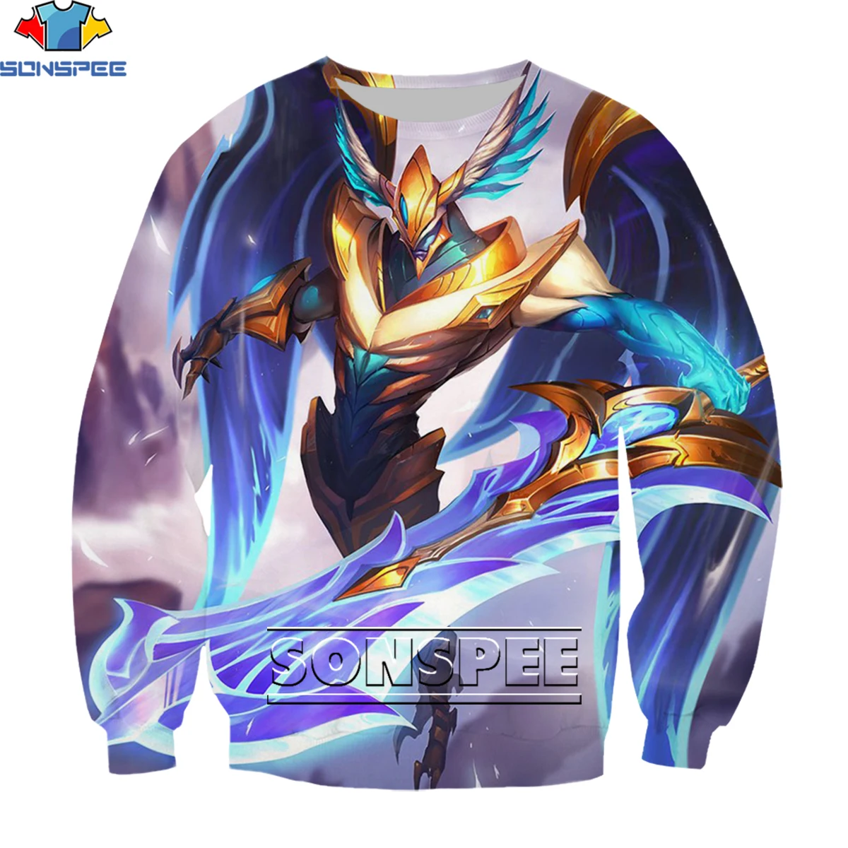 

SONSPEE League of Legends Arcane Sweatshirt 3D Men Women Classic Battle Game LOL The Darkin Blade Tops Aatrox Clothing Punk