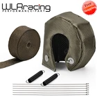 100% полностью титановое Т3 турбо зарядное устройство теплозащитная Крышка Одеяло выхлопная пленка подходит для: T2 T25 T28 GT28 GT30 GT35 автомобильные аксессуары