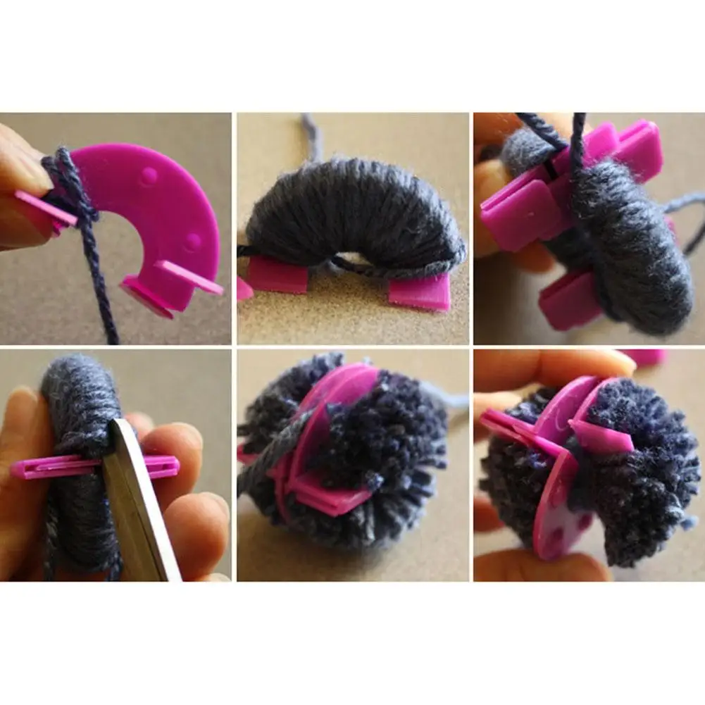 Вязание пух мяч ткач помпон производитель DIY Набор инструментов искусство