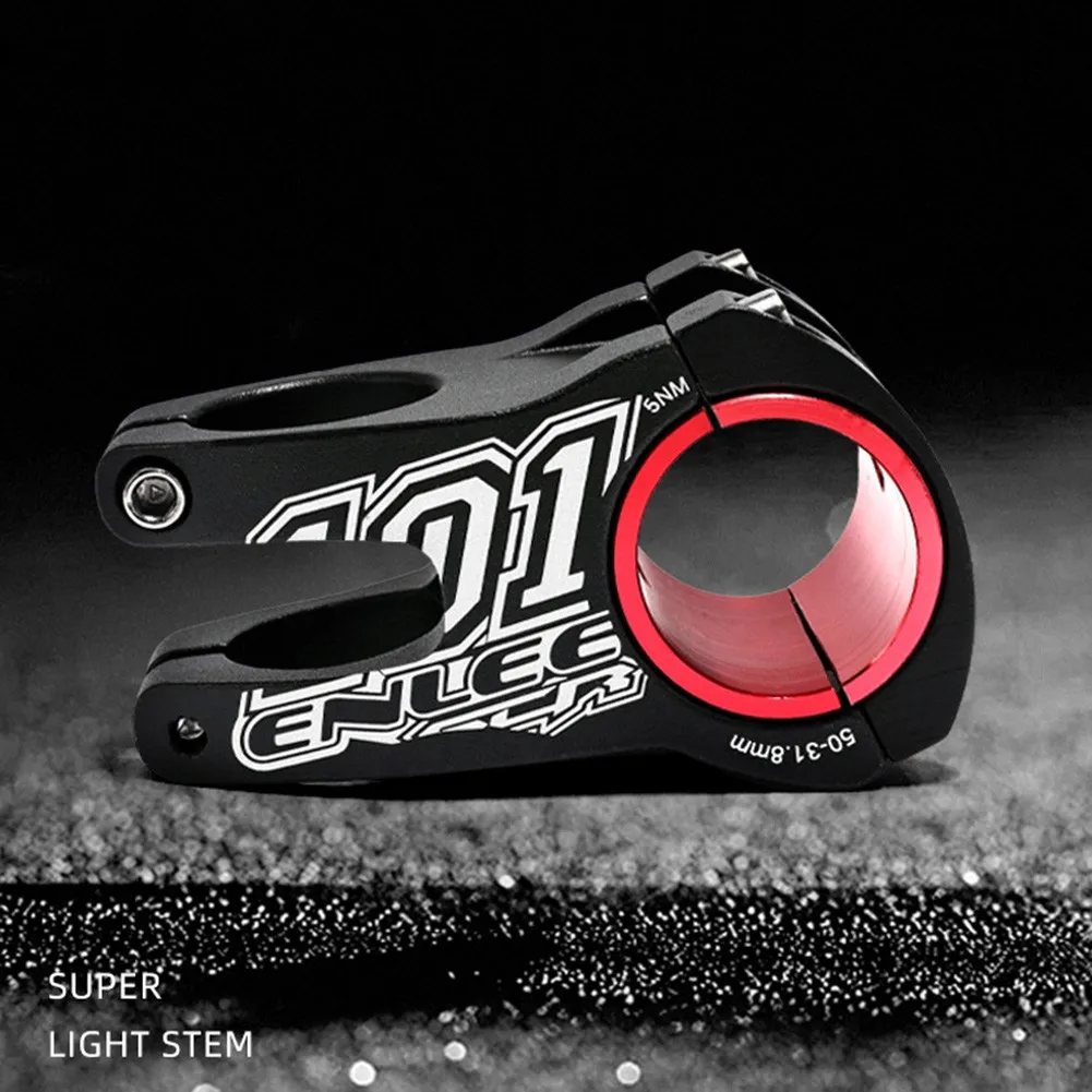 

Black/Red Bicycle 31.8/35*50MM Short Stem Off-road Mountain Bike Riser Bike Stem Bike Aluminum Alloy MTB Bicycle Power Parts