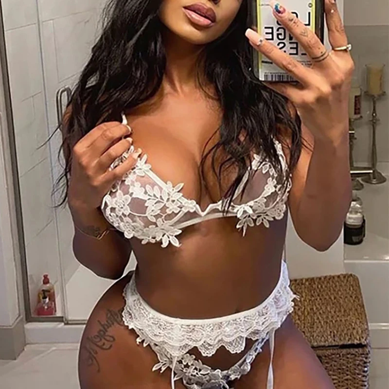 

Wholesale Sexy bodysuit set Women Holes Sheer Bodysuit Women Lace Push Up club party wear black white Sexy 2021 bodysuits