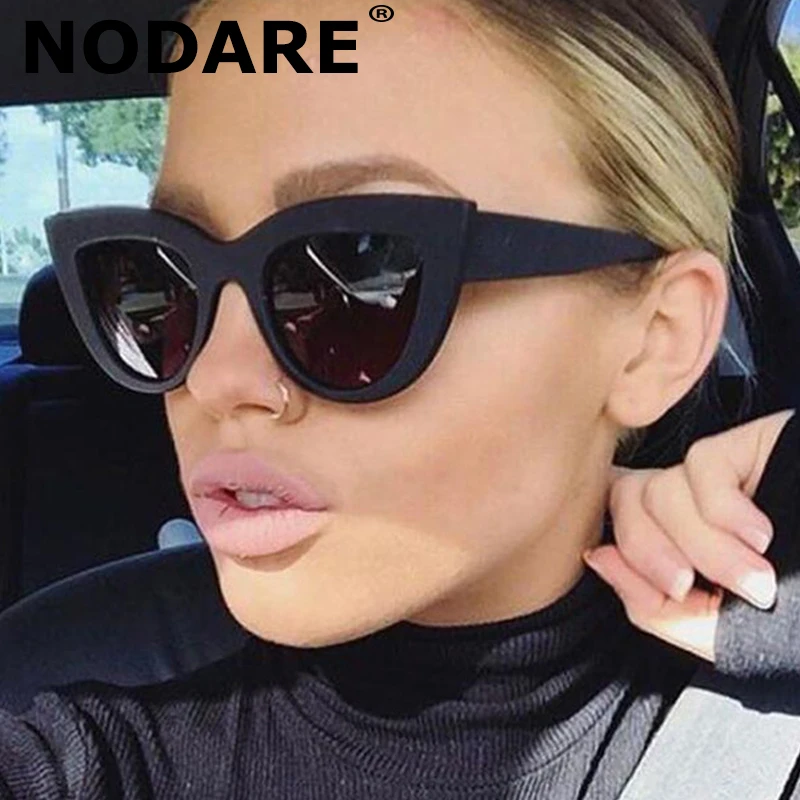 NODARE 2020 Новые Кошачий глаз женские солнцезащитные очки Тонированные цветные