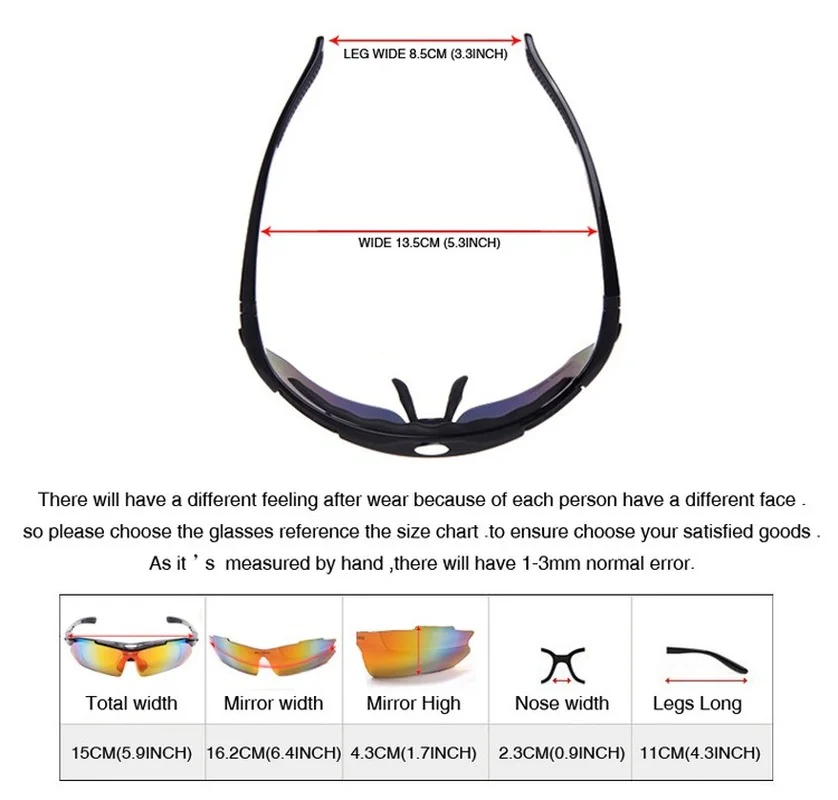 

WOSAWE 5 Lenses Cycling Polarized Eyewear Men Women Fishing Mountain Road Bike Sport Sun Glasses Oculos Ciclismo