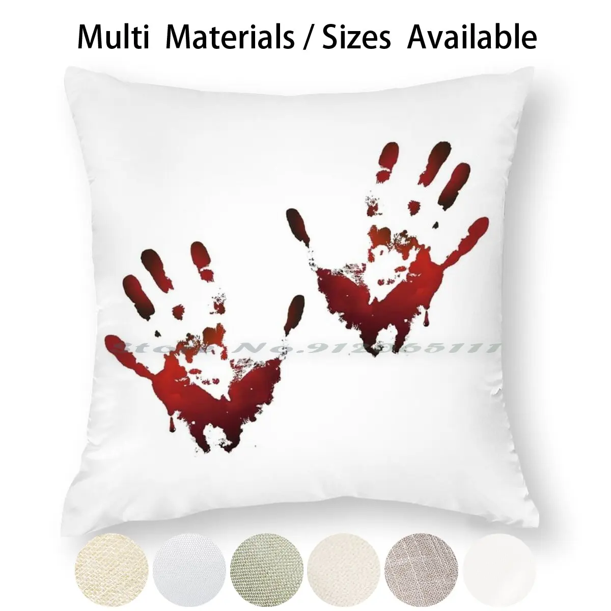 Наволочка для подушки с кровавыми руками наволочка хлопковая льняная психострам