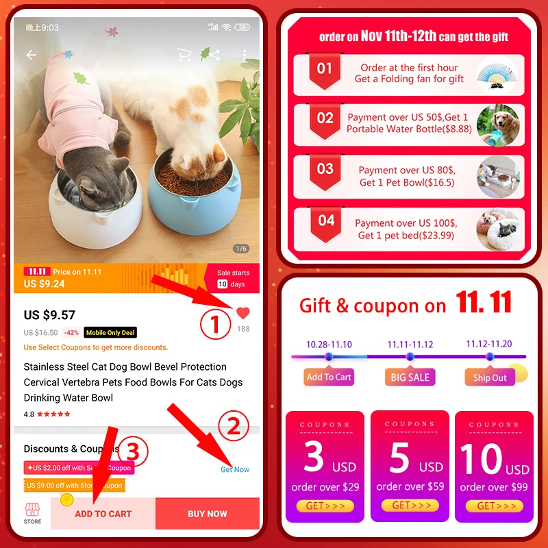 Миска из нержавеющей стали для домашних животных защита скоса шейного позвонка